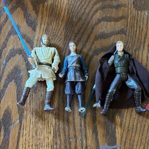 Star Wars Action Figure Set - Obi Wan Kenobi, Padme and Anakin